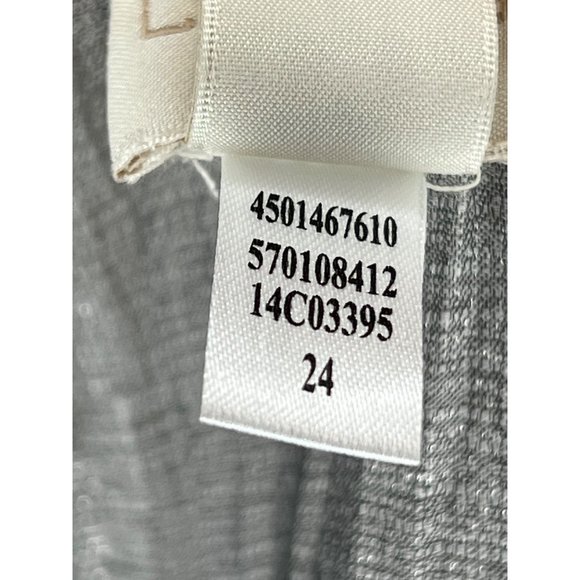 Chic's Blouse Silver Women's Size 00 US XS2 Open Front Long Sleeve Sparkly Made - Picture 10 of 13